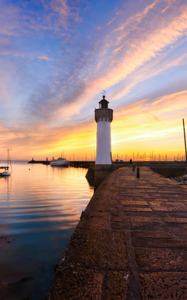 Coucher du soleil au port Haliguen