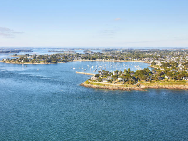 vue aérienne Golfe du Morbihan - Presqu'île de Rhuys