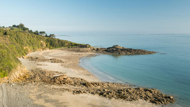 France, Côtes d'Armor (22), Binic Etables sur Mer, la plage du corps de garde