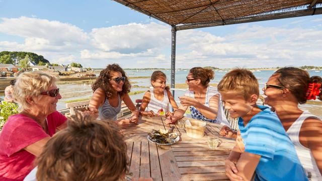 Terrasse, vue sur mer - Presqu'ile de Rhuys