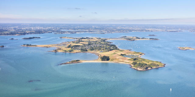 vue aérienne Golfe du Morbihan - Presqu'île de Rhuys