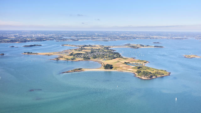 vue aérienne Golfe du Morbihan - Presqu'île de Rhuys