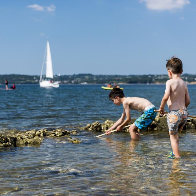 Pêche a pieds en famille à la greve du Yelen - Logonna-Daoulas