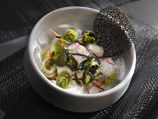St Jacques coco, wakamé, citron vert