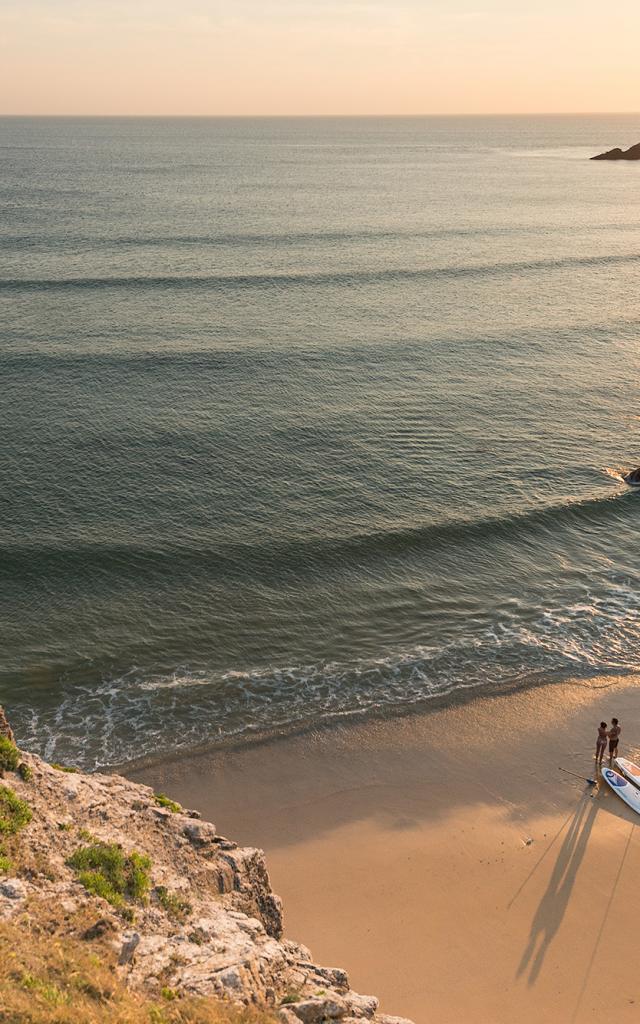 Paddle sur la cote sauvage de la presqu'ile de Quiberon