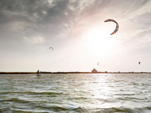 Kite-surf à la Pointe de Penvins - Presqu'île de Rhuys (56)