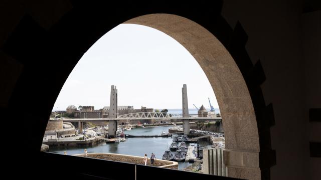 Brest - Vue sur le pont de Recouvrance