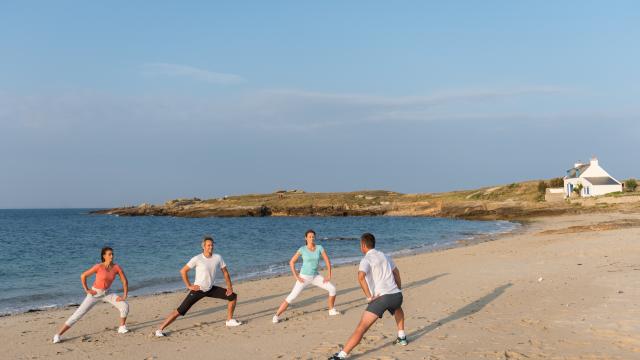 Presqu'île de Quiberon - séance de coaching sur la plage