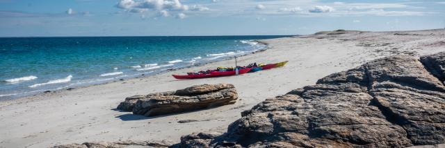 Ile de Groix - kayak sur la plage