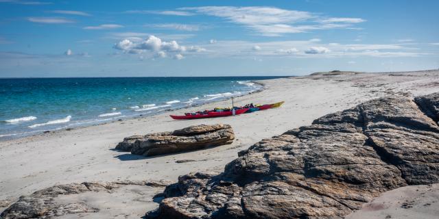 Ile de Groix - kayak sur la plage
