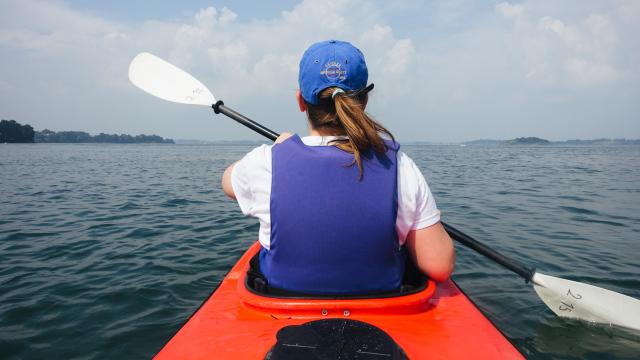 Kajaken im Golf von Morbihan