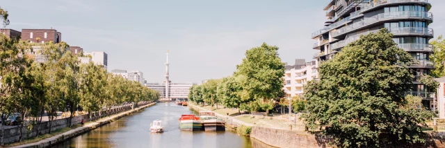 Vue sur la Vilaine depuis le pont de Bretagne