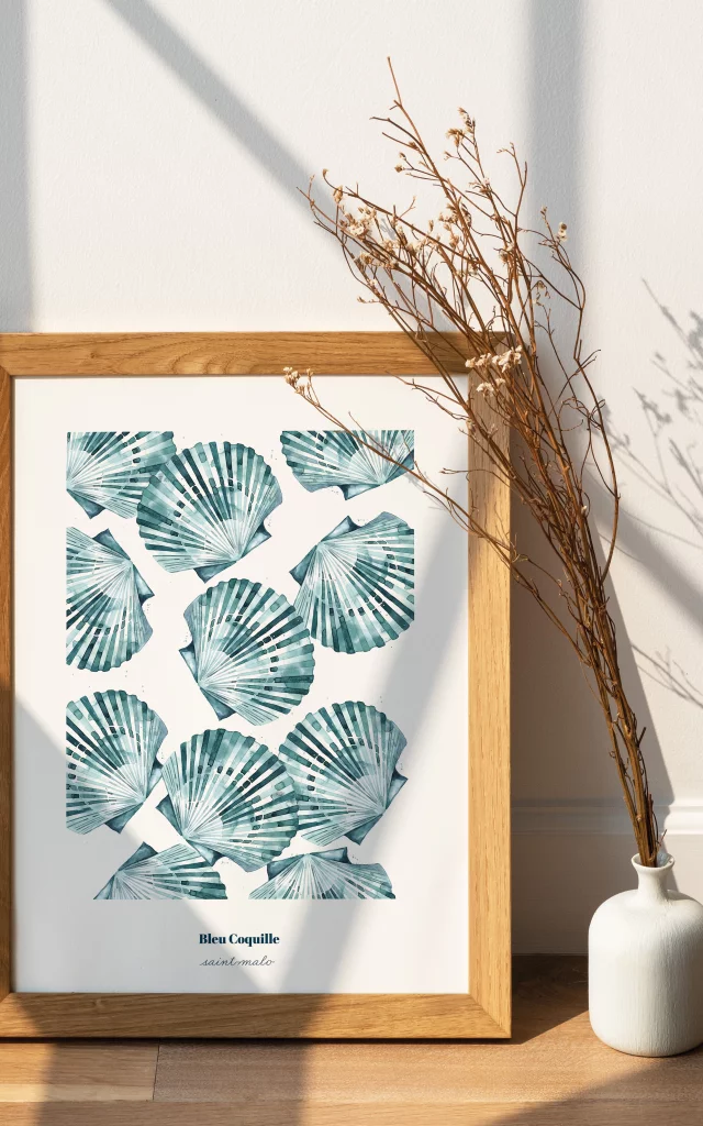 Bleu Coquille Affiches Saint Jacques Julia Cadiou